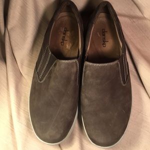 Dansko leather slip on loafers